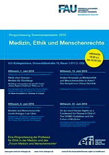 Zum Artikel "Medizin, Ethik und Menschenrechte – Ringvorlesung"